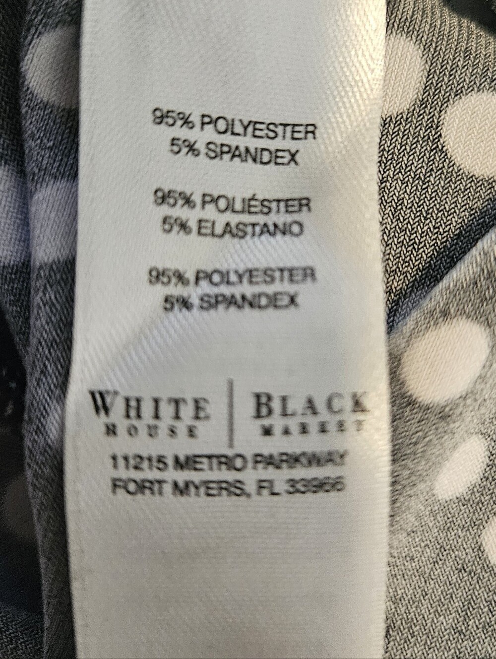 White House Black Market Black and White Polka Dot Cap Sleeve V-neck Top - Picture 6 of 7